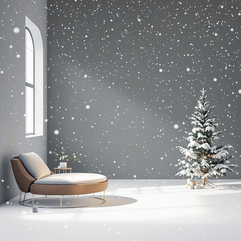 Studio minimal snow background