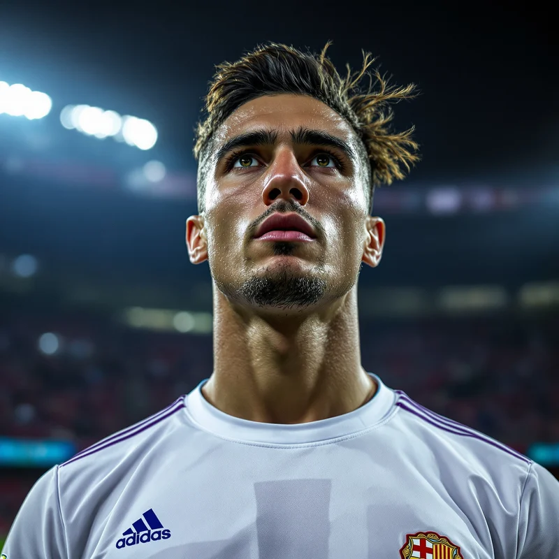 Soccer avatar profile image with focus