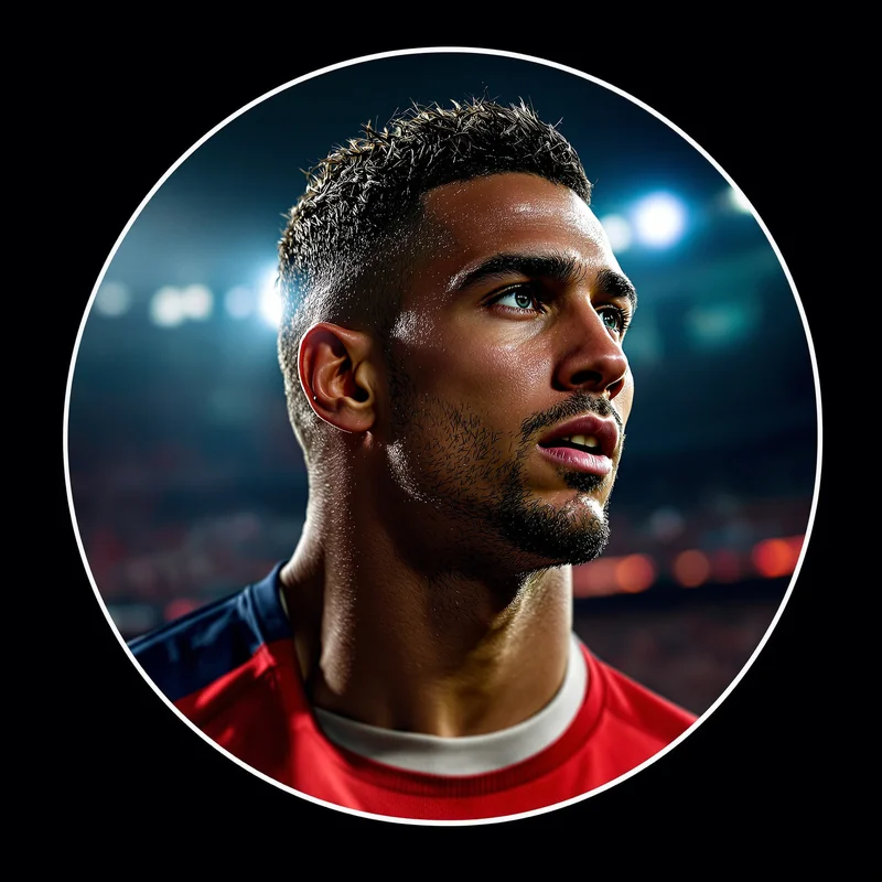 Soccer avatar profile image with focus