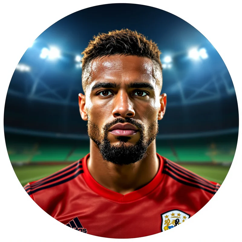 Soccer avatar profile image with focus