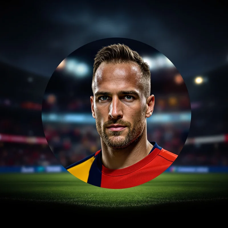 Soccer avatar profile image with focus