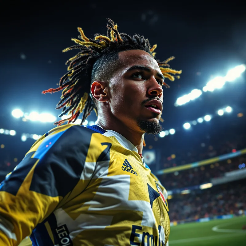 Soccer PFP with sporty composition