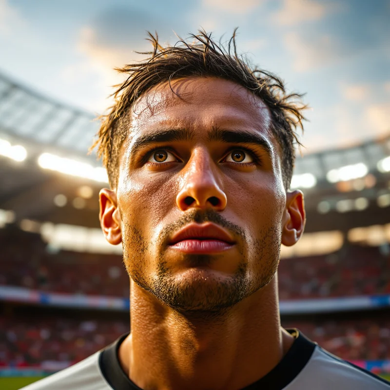 Soccer PFP with sporty composition