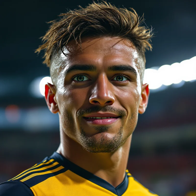 Soccer PFP with sporty composition