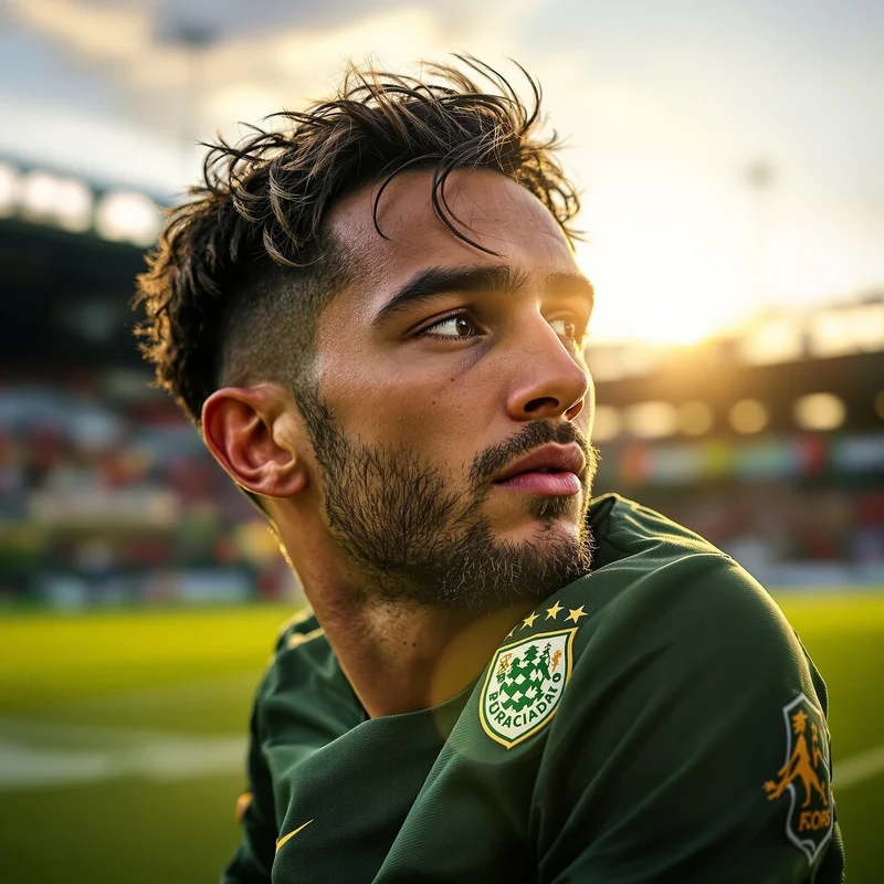 Soccer avatar portrait with strong presence