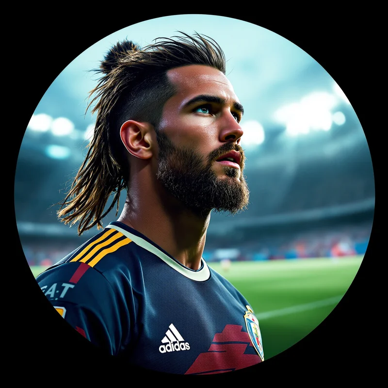 Soccer avatar profile image with focus