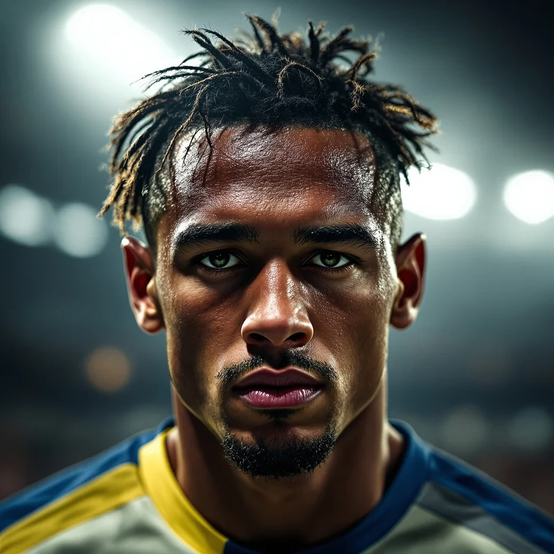 Soccer avatar profile image with focus