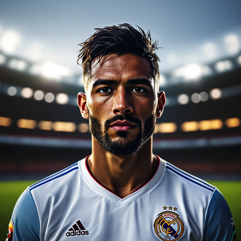 Soccer avatar profile image with focus