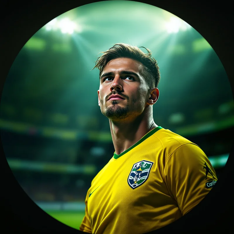 Soccer avatar portrait with strong presence