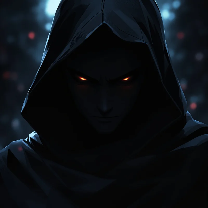 dark cloak jin woo solo leveling anime pfp
