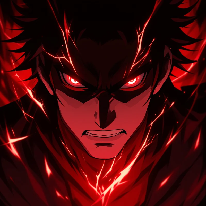 red shadow rage solo leveling anime pfp