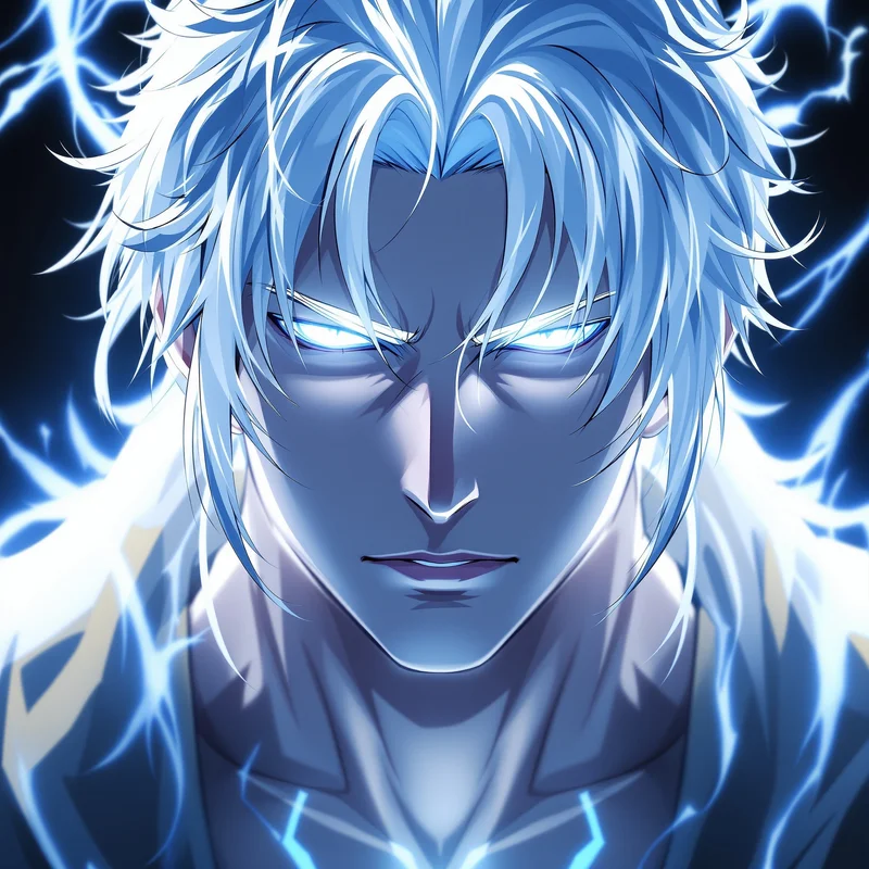 white glow jin woo solo leveling anime pfp