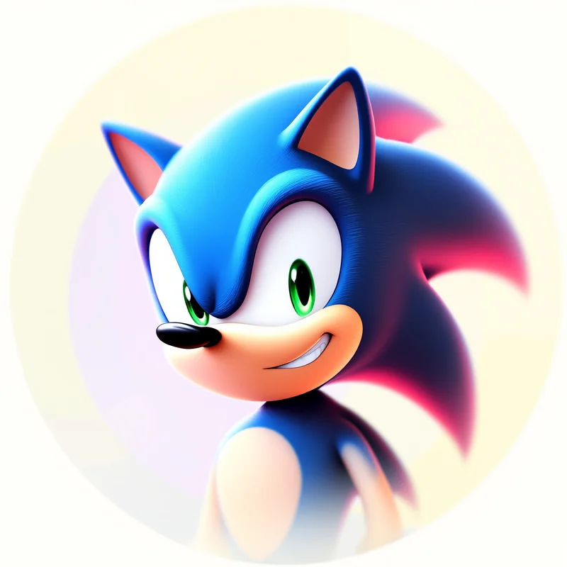 Sonic avatar profile image with energetic expression