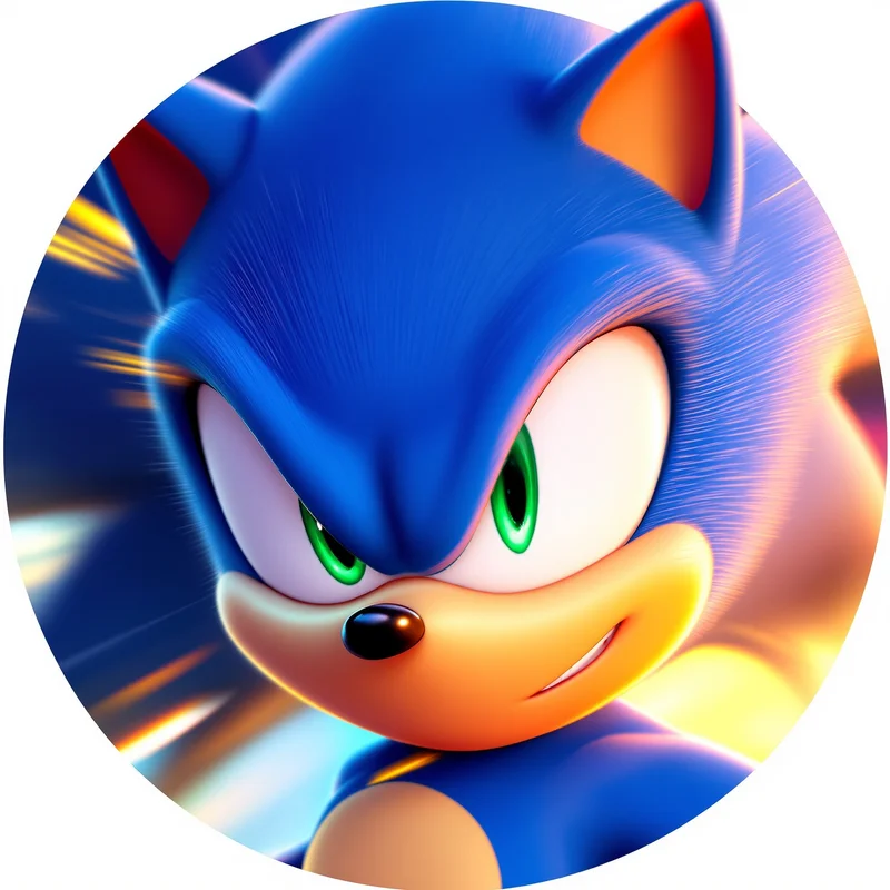 Sonic PFP with dynamic energy and bold composition