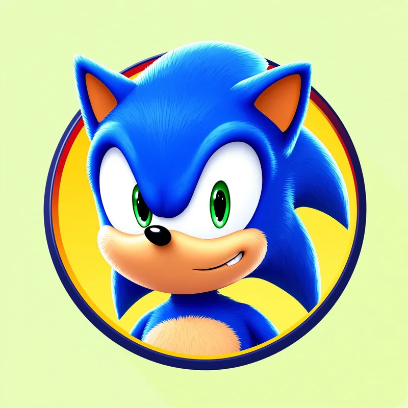 Sonic PFP with dynamic energy and bold composition