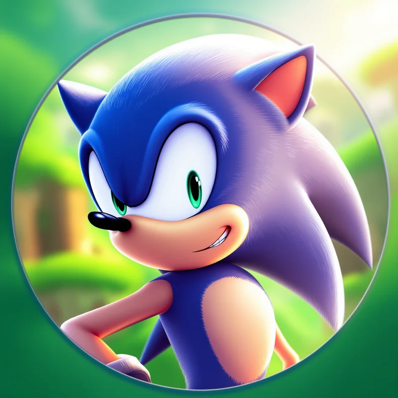Sonic PFP with dynamic energy and bold composition