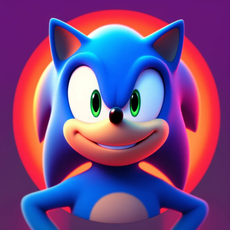 Sonic PFP with dynamic energy and bold composition