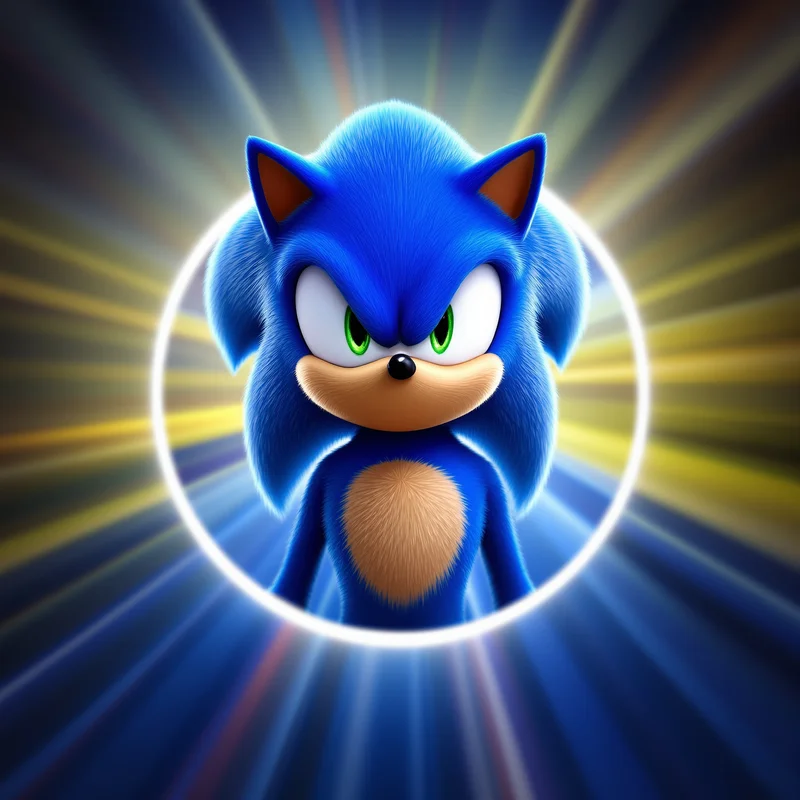 Sonic PFP with dynamic energy and bold composition