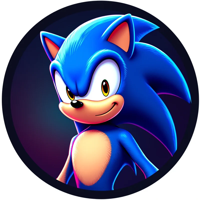 Sonic avatar portrait with speed driven personality