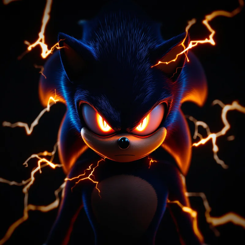 Sonic PFP with final boss electric aura