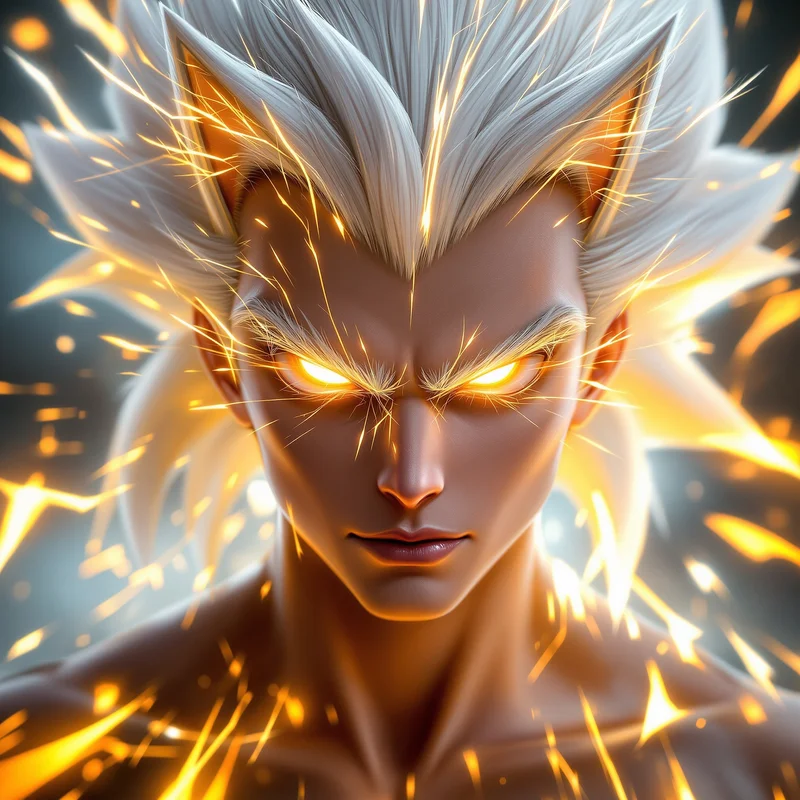 Hyper Sonic PFP with white gold energy aura