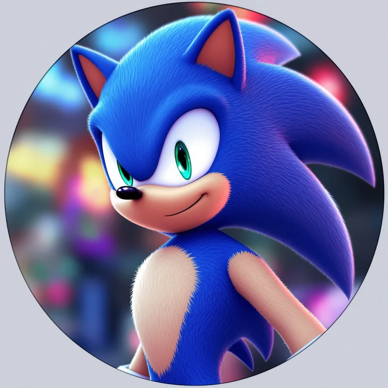 Sonic avatar portrait with speed driven personality