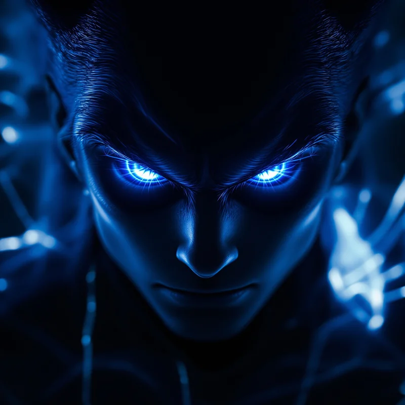 Dark Sonic PFP with compressed electric shadows