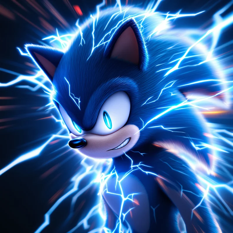 Sonic PFP with ultimate speed aura