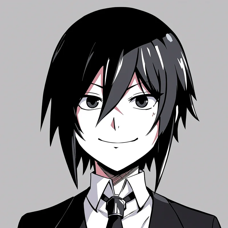 high contrast anime avatar with high contrast lighting for avatar display