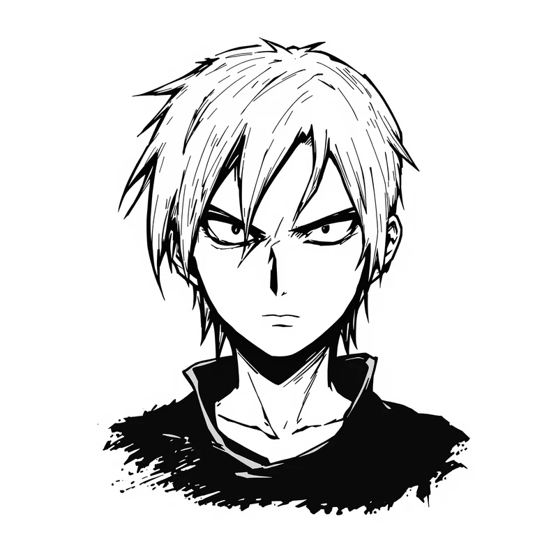 stylized anime PFP image with high contrast lighting for profile picture use