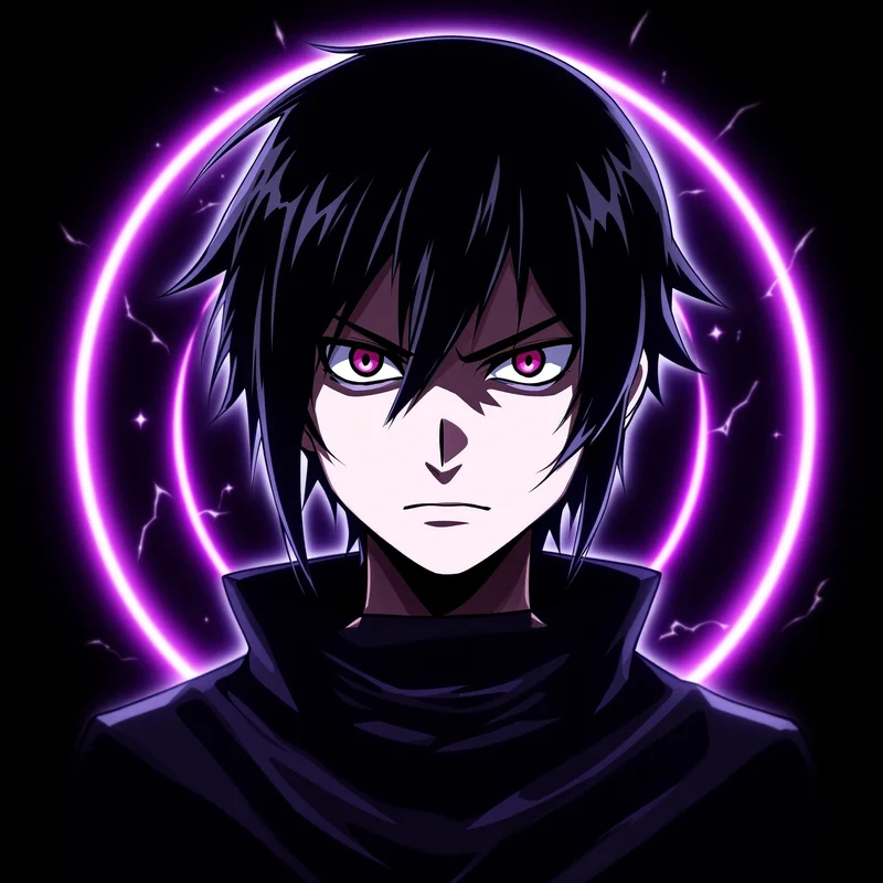 stylized anime PFP image with minimal background for strong avatar use