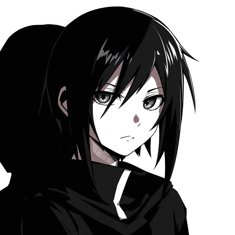 clean Soul Eater avatar with black white contrast for profile picture use