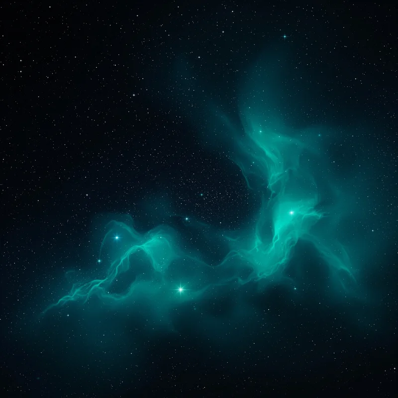 Emerald Nebula Drift Space Background