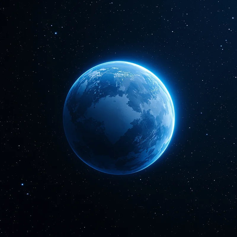 Icy Planet Glow Space Background
