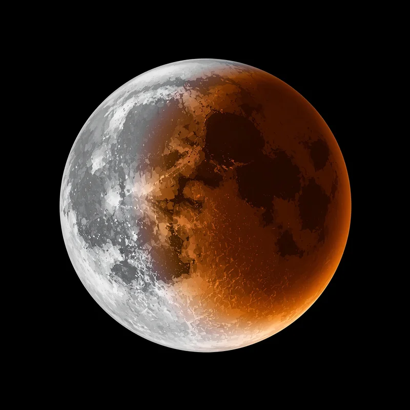 Lunar Eclipse Shadow Space Space Background
