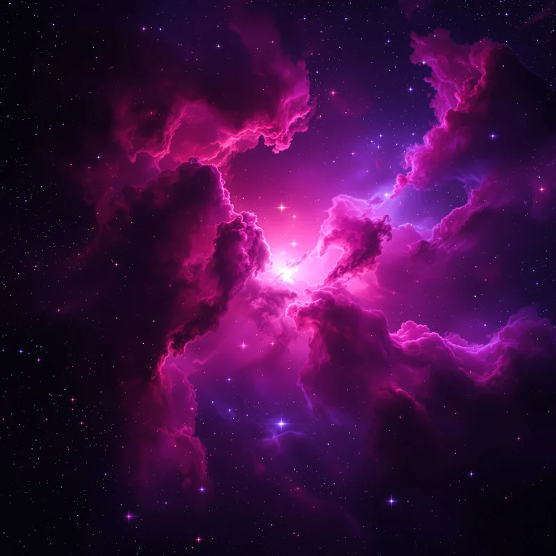 Magenta Nebula Bloom Space Background