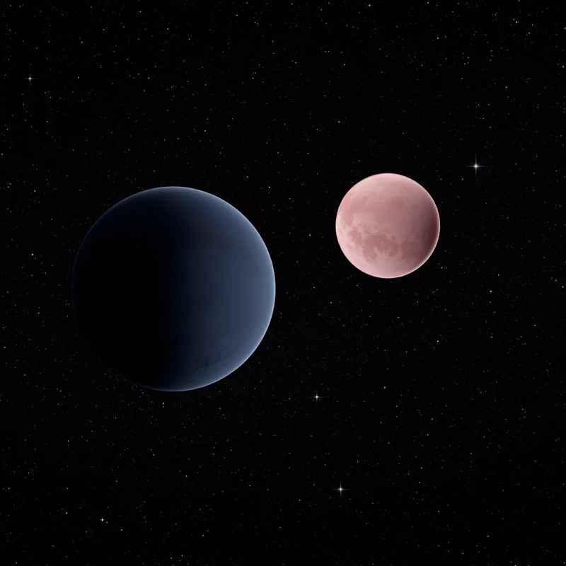 Twin Planet Alignment Space Background