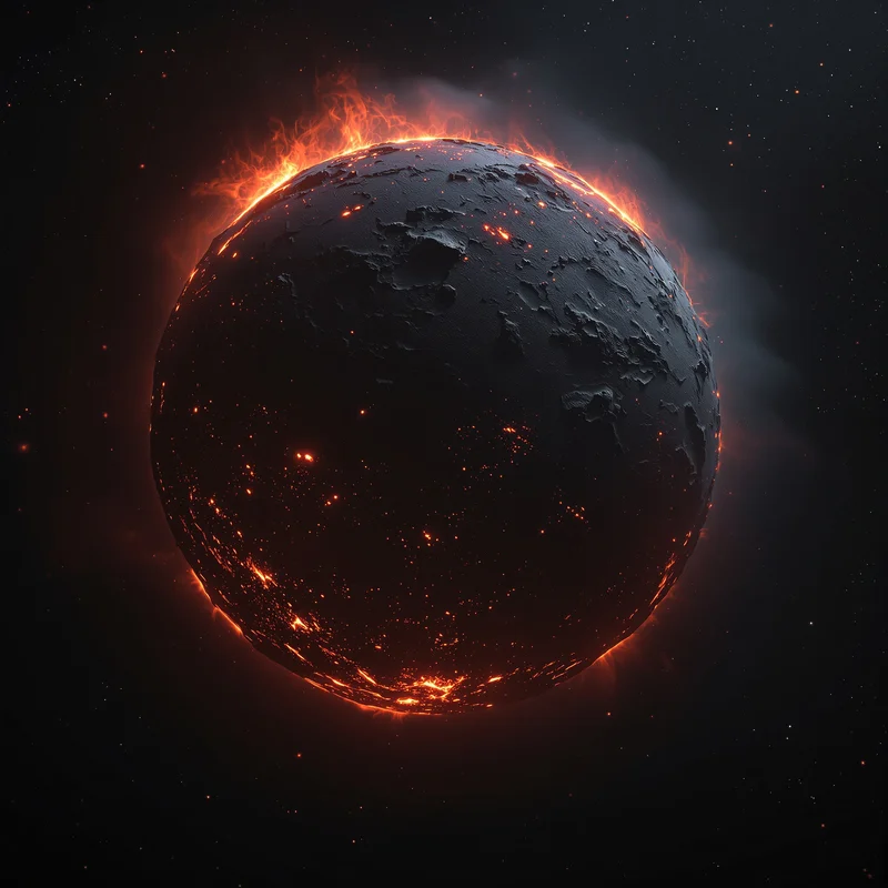 Volcanic Planet Haze Space Background