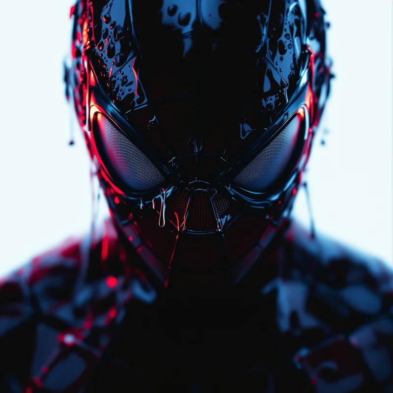 emotional mask reflection spider man pfp