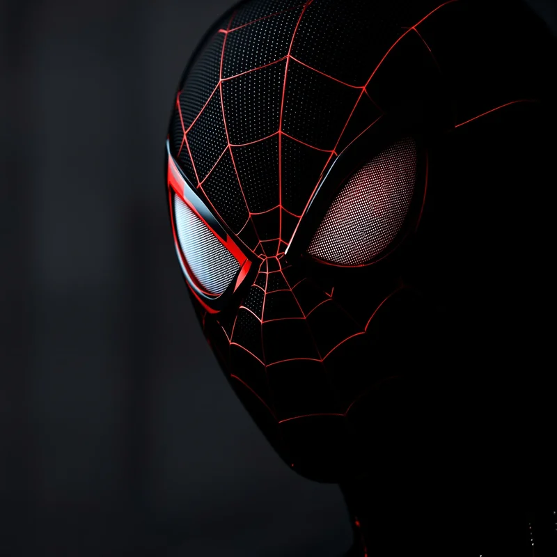 minimal black red spider man pfp