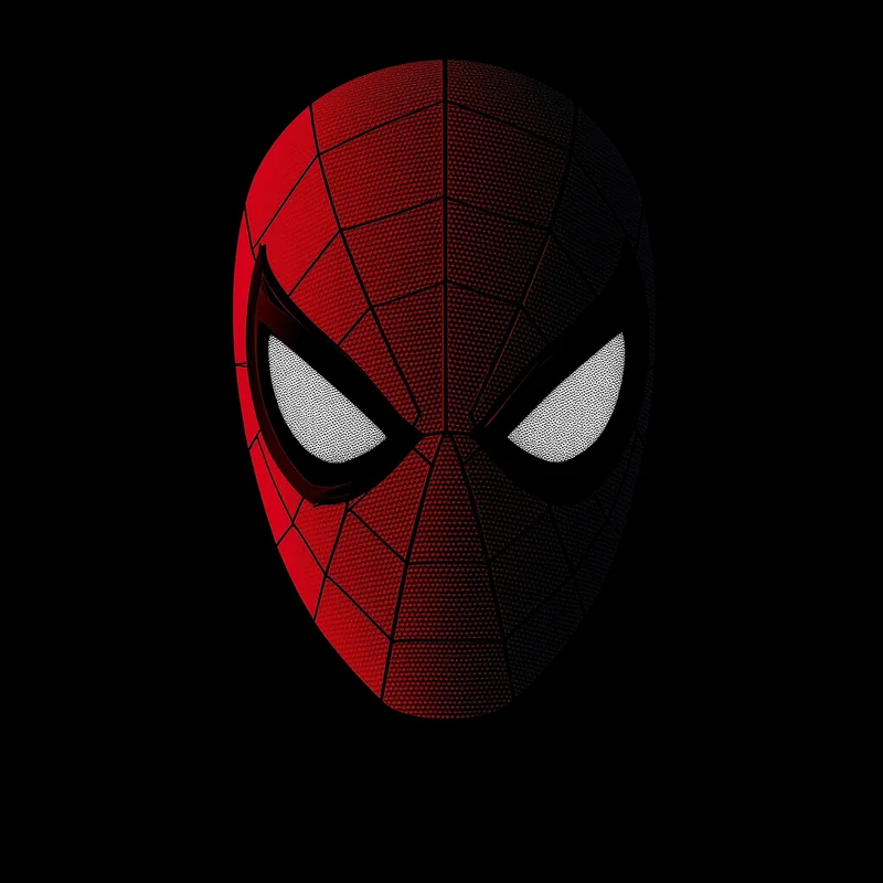 minimal spider man pfp with iconic mask silhouette