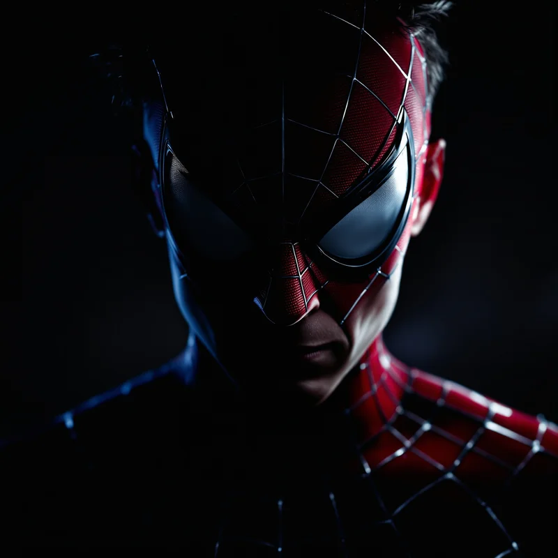 silent hero spider man pfp with emotional calmness