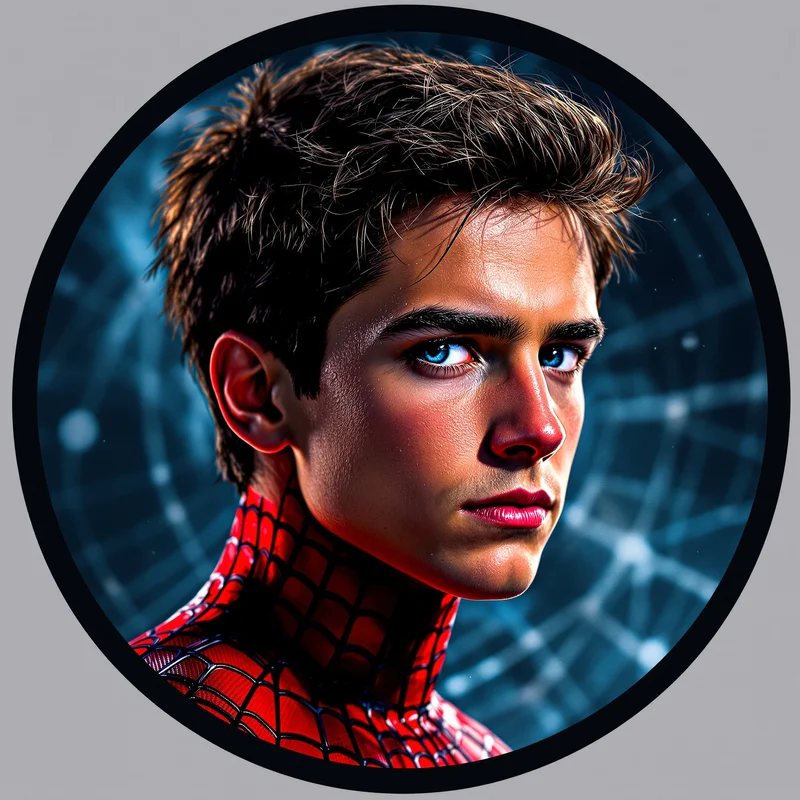 Spider Man avatar profile image with dynamic expression