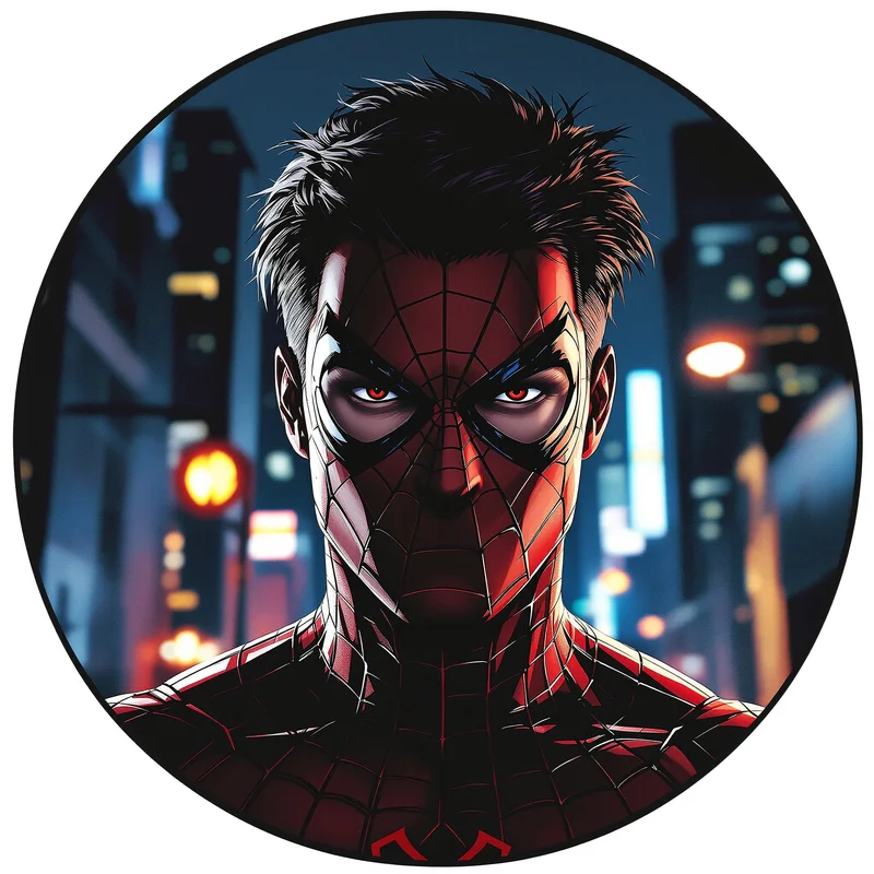 Spider Man avatar portrait with heroic personality