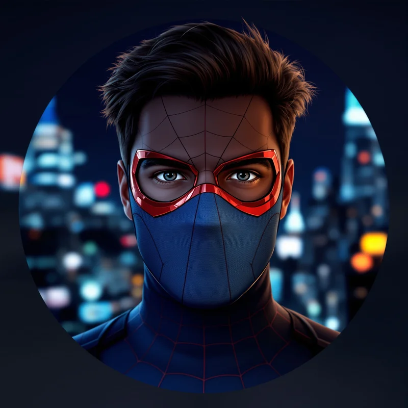 Spider Man profile image optimized for visibility and identity