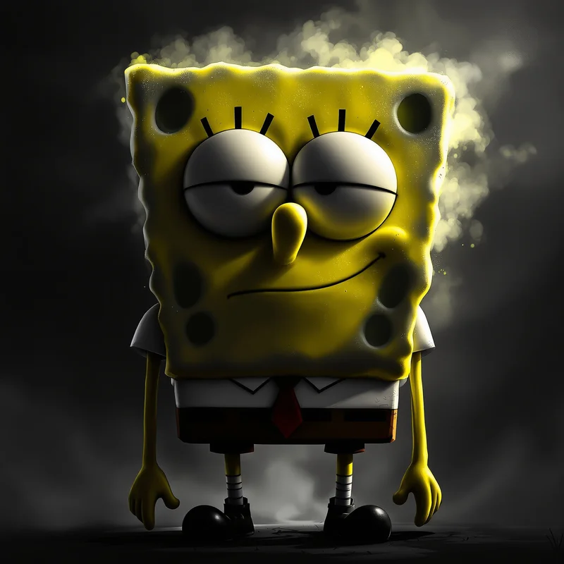 emotionless spongebob pfp with detached internet masculinity