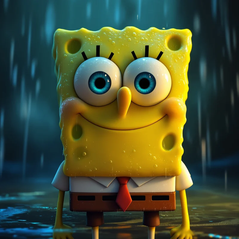 sad spongebob pfp with emotional meme sadness