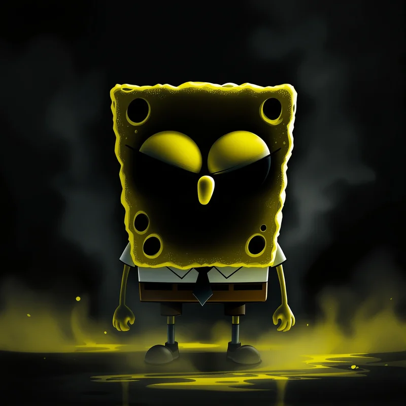 shadow spongebob pfp with mysterious meme energy