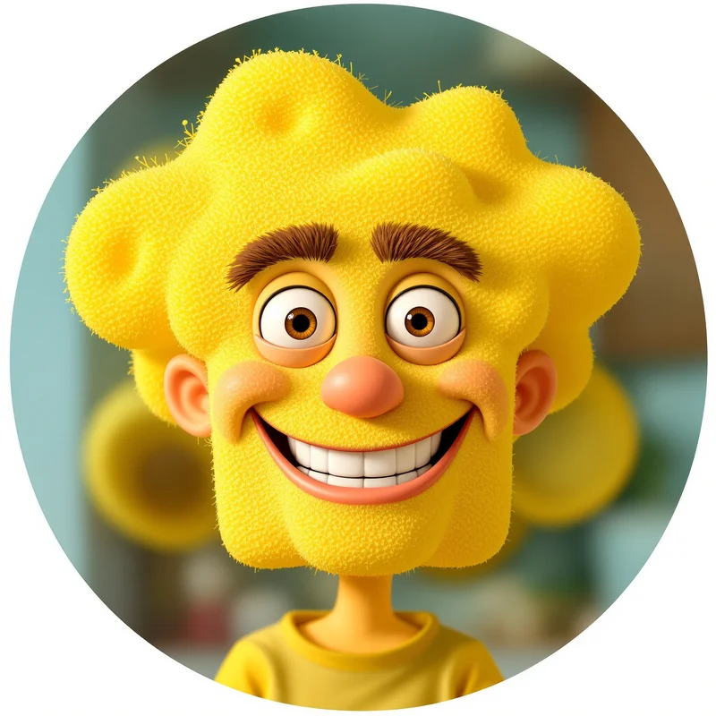 SpongeBob avatar profile image with cheerful expression