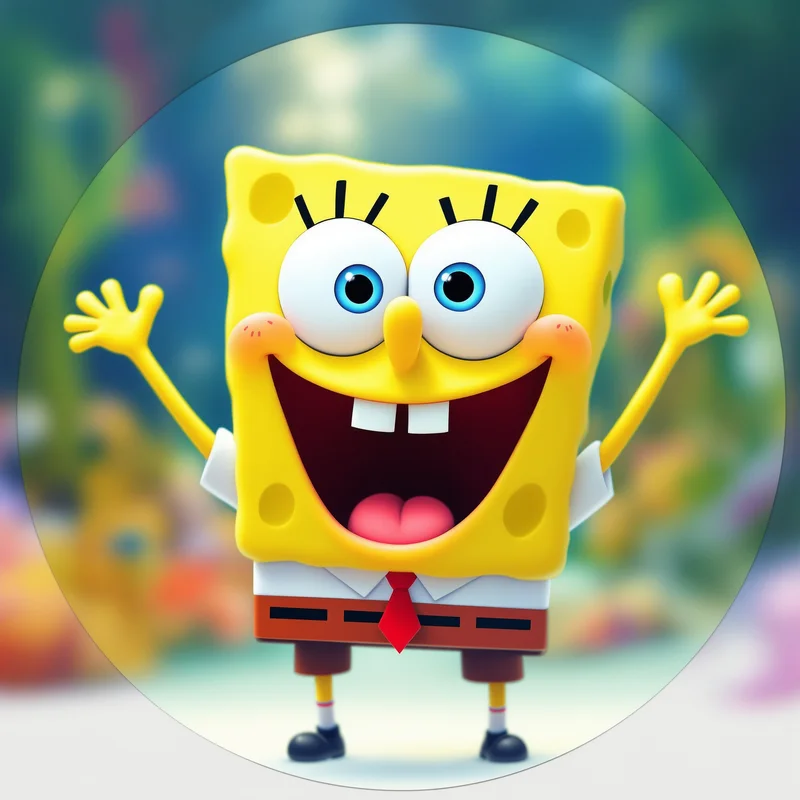 SpongeBob avatar profile image with cheerful expression